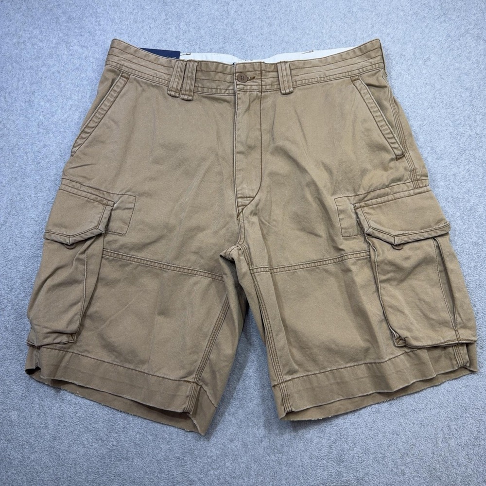 Polo Ralph Lauren Cargo Shorts Mens 36 Beige Classic Fit Chino Cotton 10 Inch